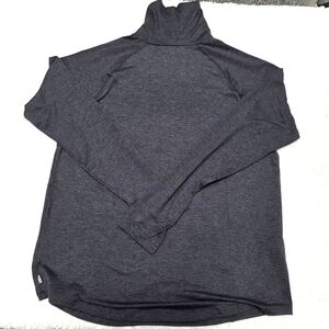 Eddie‎ Bauer Dark Gray Long Sleeve Top Women L Pockets Soft